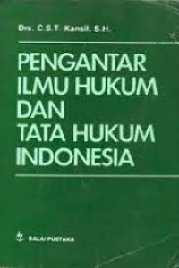 Image of Pengantar Ilmu Hukum Dan Tata Hukum Indonesia